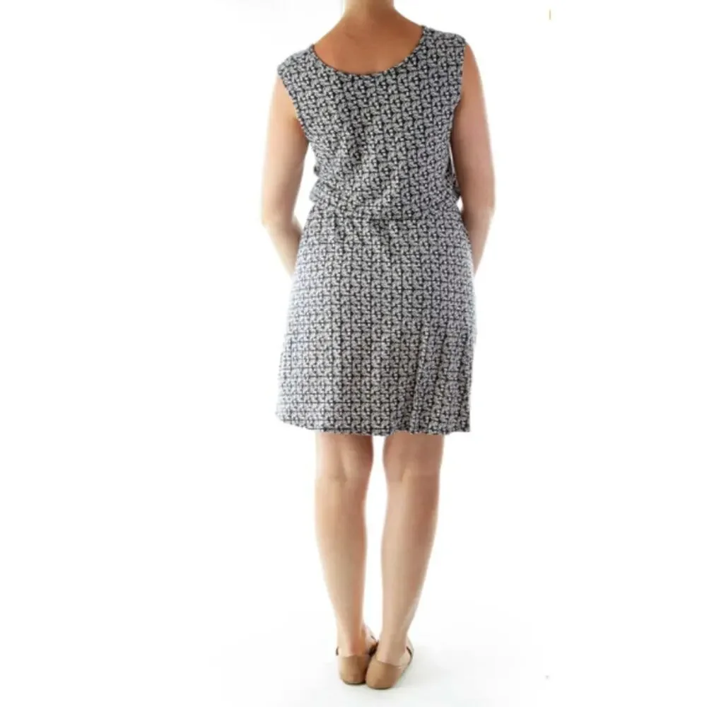 ATHLETA Encinitas Lively Stretch Jersey Silk Blend Print Dress // S - Picture 2 of 13